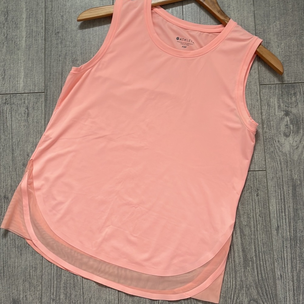 LIKE NEW ATHLETA Cadence Loose Tank Top Peach XSP extra small petite